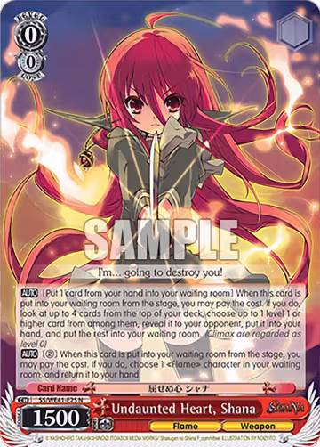 Undaunted Heart, Shana (SS/WE41-E25 N), Shakugan no Shana Premium Booster — Weiß Schwarz card price