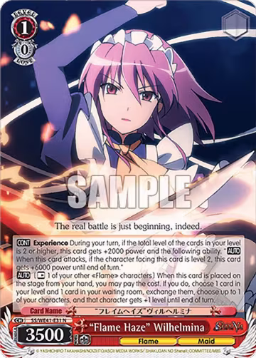 "Flame Haze" Wilhelmina (SS/WE41-E31 N), Shakugan no Shana Premium Booster — Weiß Schwarz card price