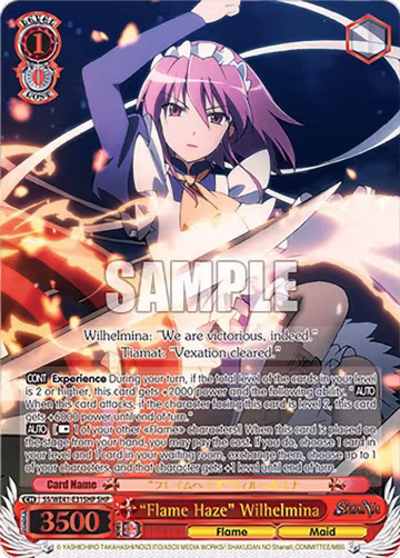 "Flame Haze" Wilhelmina (SHP) (SS/WE41-E31SHP SHP), Shakugan no Shana Premium Booster — Weiß Schwarz card price