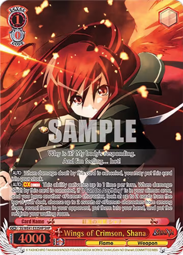 Wings of Crimson, Shana (SHP) (SS/WE41-E32SHP SHP), Shakugan no Shana Premium Booster — Weiß Schwarz card price