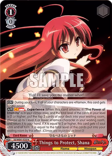 Things to Protect, Shana (SS/WE41-E33 N), Shakugan no Shana Premium Booster — Weiß Schwarz card price