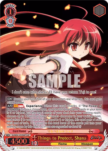 Things to Protect, Shana (SHP) (SS/WE41-E33SHP SHP), Shakugan no Shana Premium Booster — Weiß Schwarz card price