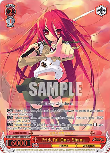 Prideful One, Shana (SHP) (SS/WE41-E36SHP SHP), Shakugan no Shana Premium Booster — Weiß Schwarz card price