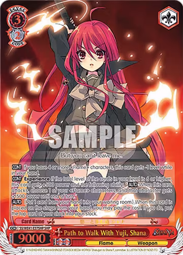 Path to Walk With Yuji, Shana (SHP) (SS/WE41-E37SHP SHP), Shakugan no Shana Premium Booster — Weiß Schwarz card price