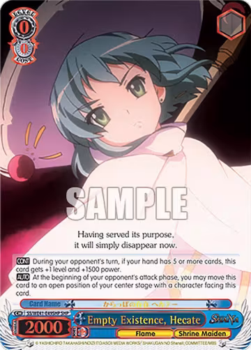 Empty Existence, Hecate (SHP) (SS/WE41-E49SHP SHP), Shakugan no Shana Premium Booster — Weiß Schwarz card price