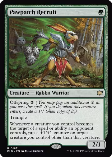 Pawpatch Recruit (187), Bloomburrow — Magic card price