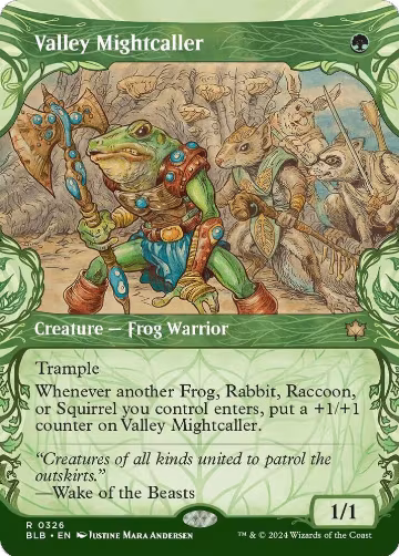 Valley Mightcaller (Showcase) (326), Bloomburrow — Magic card price