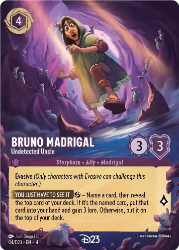 Bruno Madrigal - Undetected Uncle (4), D23 Promos — Lorcana card price