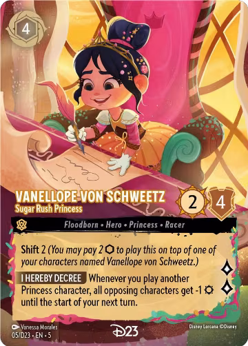 Vanellope von Schweetz - Sugar Rush Princess (5), D23 Promos — Lorcana card price