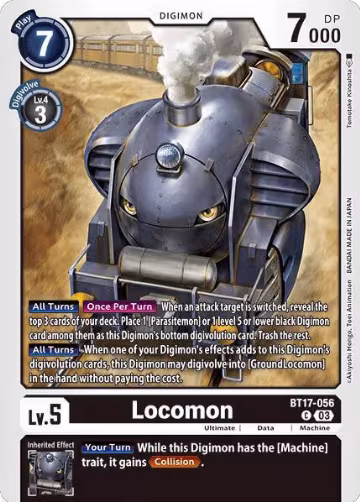 Locomon (BT17-056 C), Secret Crisis — Digimon card price