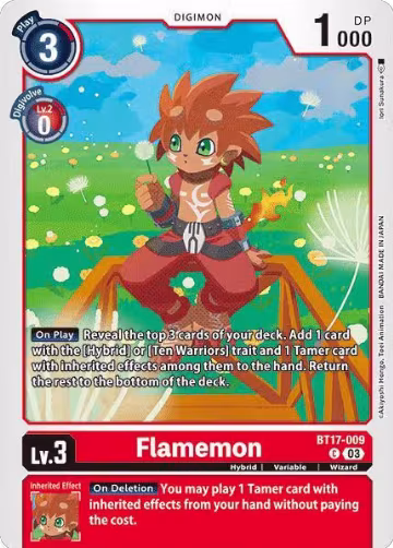 Flamemon (BT17-009 C), Secret Crisis — Digimon card price