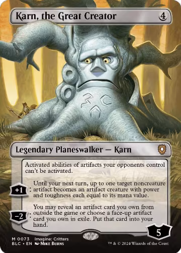 Karn, the Great Creator (Borderless) (73), Commander: Bloomburrow — Magic card price