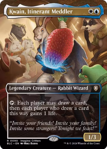 Kwain, Itinerant Meddler (Borderless) (90), Commander: Bloomburrow — Magic card price