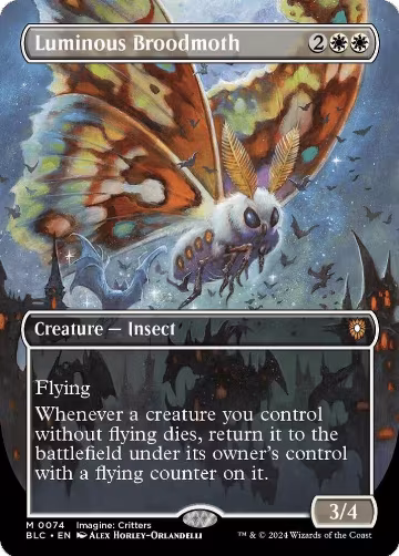Luminous Broodmoth (Borderless) (74), Commander: Bloomburrow — Magic card price
