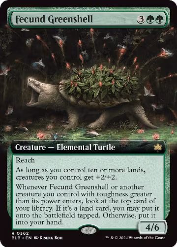 Fecund Greenshell (Extended Art) (362), Bloomburrow — Magic card price