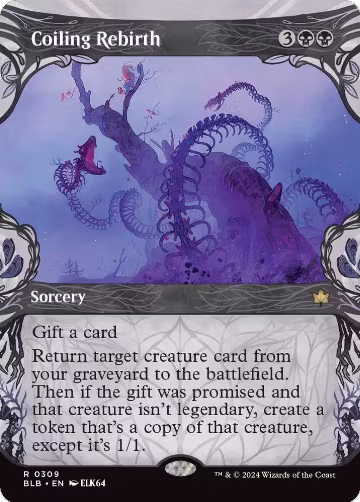 Coiling Rebirth (Showcase) (309), Bloomburrow — Magic card price
