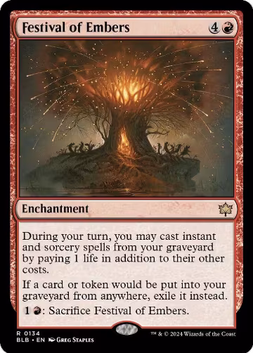 Festival of Embers (134), Bloomburrow — Magic card price