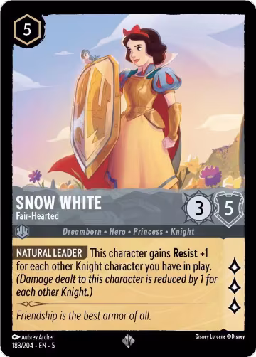 Snow White - Fair-Hearted (183/204), Shimmering Skies — Lorcana card price