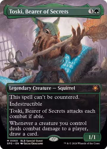Toski, Bearer of Secrets (Borderless) (60), Special Guests — Magic card price
