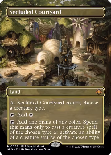 Secluded Courtyard (Borderless) (63), Special Guests — Magic card price