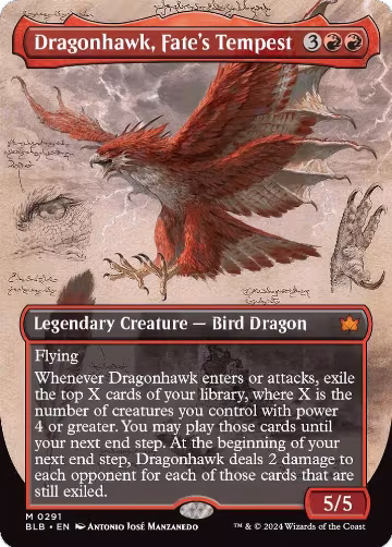 Dragonhawk, Fate's Tempest (Borderless) (291), Bloomburrow — Magic card price