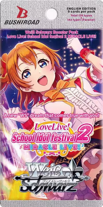 Love Live School idol festival 2 MIRACLE LIVE! Booster Pack, Love Live! School idol festival 2 MIRACLE LIVE! — Weiß Schwarz sealed product price