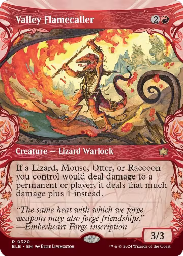Valley Flamecaller (Showcase) (320), Bloomburrow — Magic card price