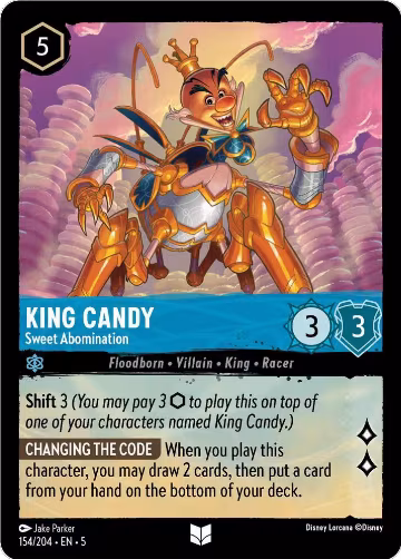 King Candy - Sweet Abomination (154/204), Shimmering Skies — Lorcana card price