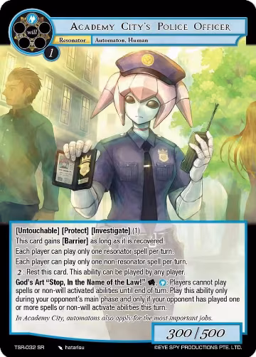 Academy City's Police Officer (TSR-032 SR), The Battle at the Sacred Ruins — Force of Will card price