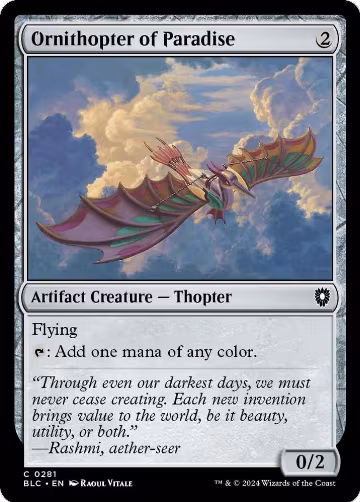Ornithopter of Paradise (281), Commander: Bloomburrow — Magic card price