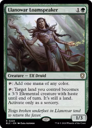 Llanowar Loamspeaker (228), Commander: Bloomburrow — Magic card price