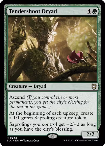 Tendershoot Dryad (242), Commander: Bloomburrow — Magic card price