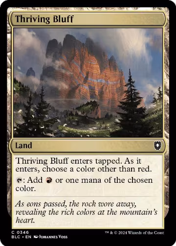 Thriving Bluff (346), Commander: Bloomburrow — Magic card price