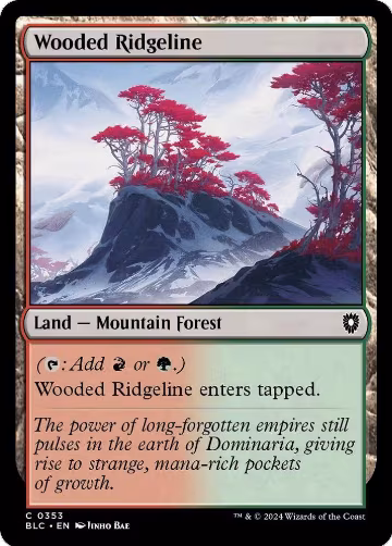 Wooded Ridgeline (353), Commander: Bloomburrow — Magic card price