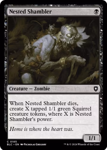 Nested Shambler (185), Commander: Bloomburrow — Magic card price