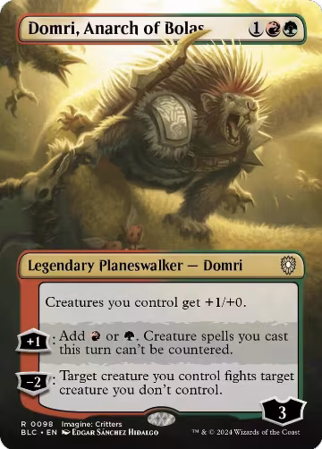 Domri, Anarch of Bolas (Borderless) (98), Commander: Bloomburrow — Magic card price
