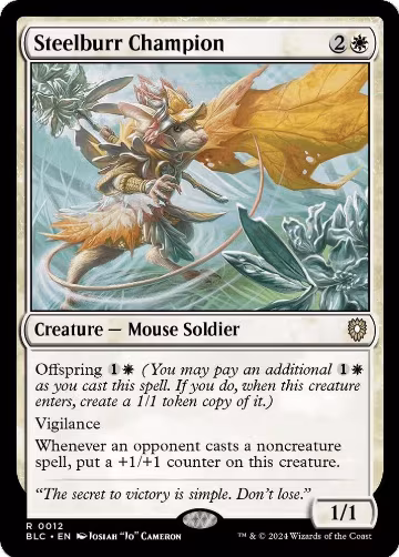 Steelburr Champion (12), Commander: Bloomburrow — Magic card price