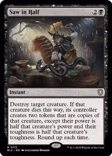 Saw in Half (113), Commander: Bloomburrow — Magic card price