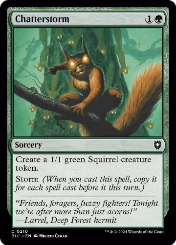 Chatterstorm (210), Commander: Bloomburrow — Magic card price