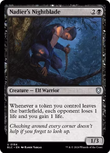 Nadier's Nightblade (184), Commander: Bloomburrow — Magic card price