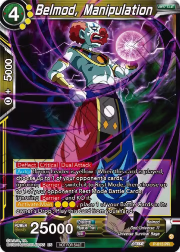 Belmod, Manipulation (Zenkai Series Tournament Pack Vol.8) (P-613), Tournament Promotion Cards — DB Super card price