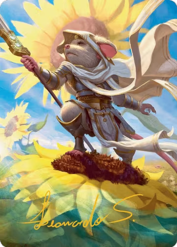 Elspeth, Sun's Champion Art Card (Gold-Stamped Signature) (53), Art Series: Bloomburrow — Magic card price