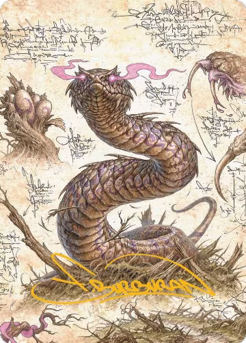 Rottenmouth Viper Art Card (Gold-Stamped Signature) (36), Art Series: Bloomburrow — Magic card price