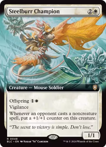 Steelburr Champion (Extended Art) (48), Commander: Bloomburrow — Magic card price