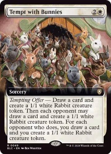 Tempt with Bunnies (Extended Art) (49), Commander: Bloomburrow — Magic card price