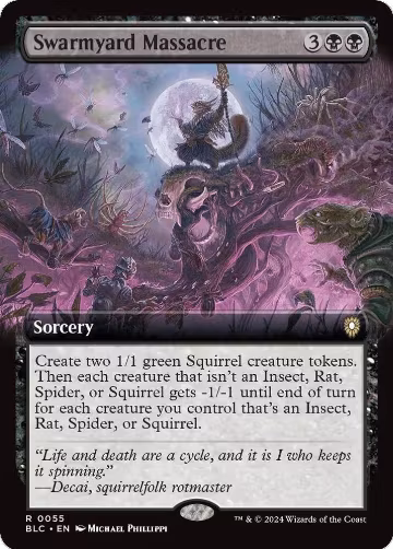 Swarmyard Massacre (Extended Art) (55), Commander: Bloomburrow — Magic card price