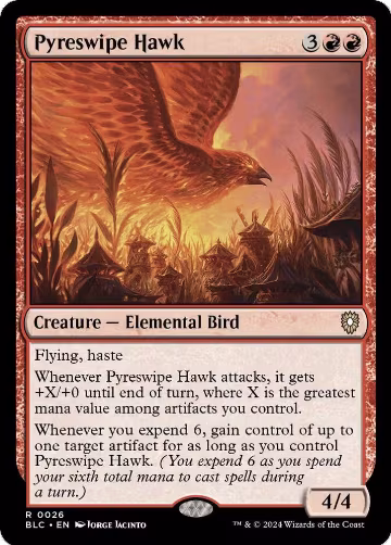 Pyreswipe Hawk (26), Commander: Bloomburrow — Magic card price