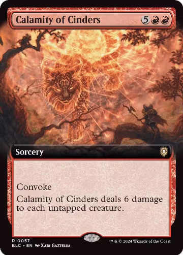 Calamity of Cinders (Extended Art) (57), Commander: Bloomburrow — Magic card price