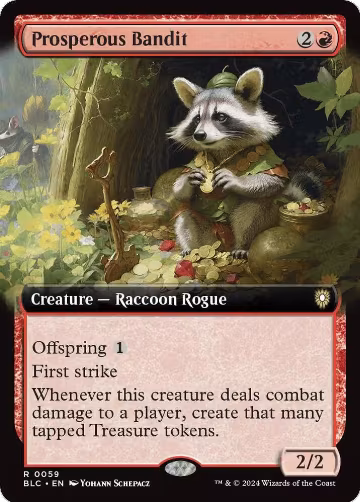 Prosperous Bandit (Extended Art) (59), Commander: Bloomburrow — Magic card price