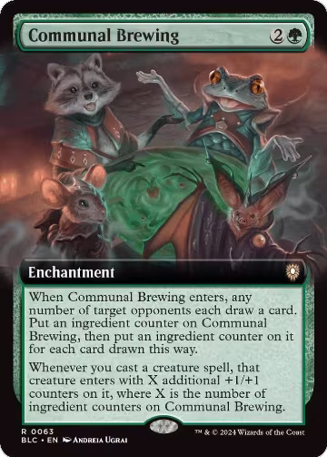 Communal Brewing (Extended Art) (63), Commander: Bloomburrow — Magic card price